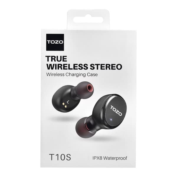 TOZO T10S Langattomat Stereo (TWS) -nappikuulokkeet USB Type-C -liitännällä, musta