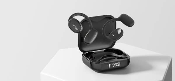 TOZO OpenEgo True Wireless Stereo (TWS) Kostne USB Typ-C Bluetooth-headset Svart