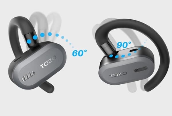 TOZO Open Buds True Wireless Stereo (TWS) In-Ear USB Typ-C Bluetooth-headset Svart