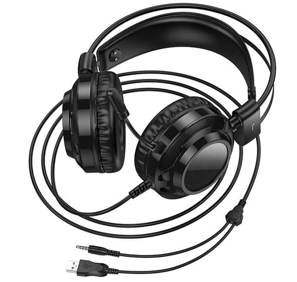 HOCO W110 Resource Gaming Headset Kablet USB+ Jack 3.5 In-Ear Sort
