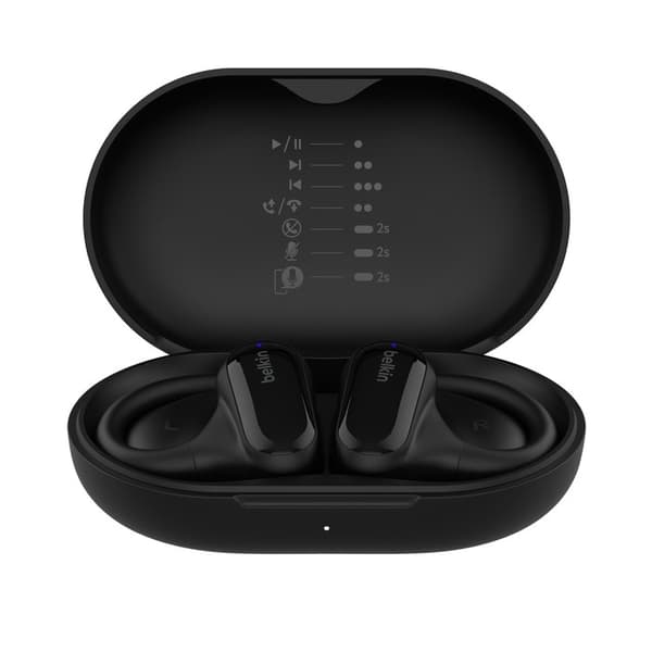 Belkin SoundForm ClearFit -langattomat stereokuulokkeet (TWS), korvakoukku, puhelut/musiikki/urheilu/jokapäiväinen Bluetooth, musta