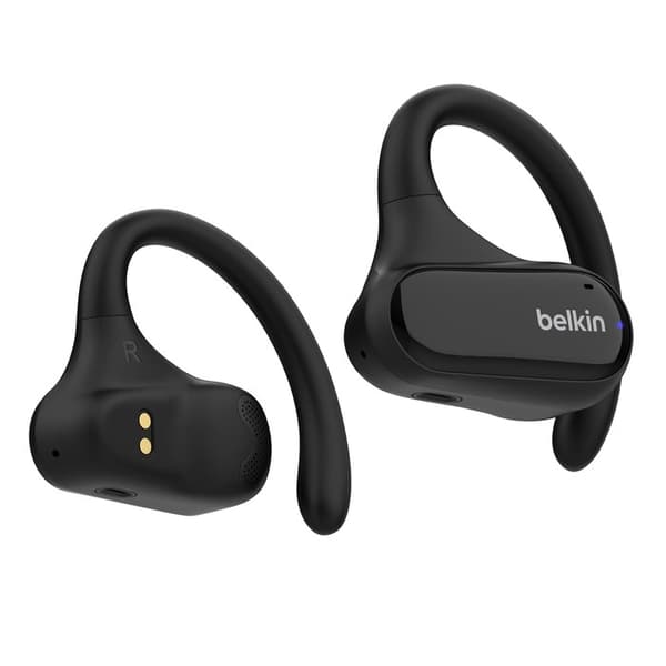 Belkin SoundForm ClearFit -langattomat stereokuulokkeet (TWS), korvakoukku, puhelut/musiikki/urheilu/jokapäiväinen Bluetooth, musta