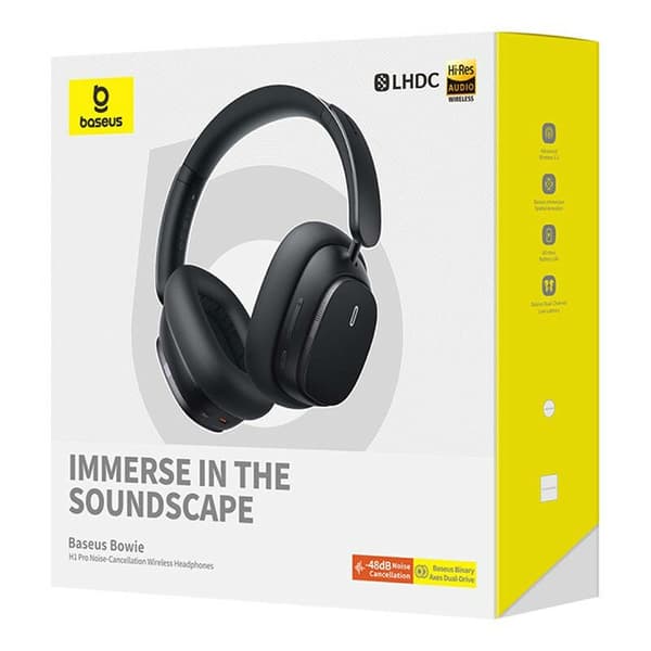 Baseus Bowie H1 Pro Langattomat Kuulokkeet Pääpanta Musiikki USB Type-C Bluetooth Musta