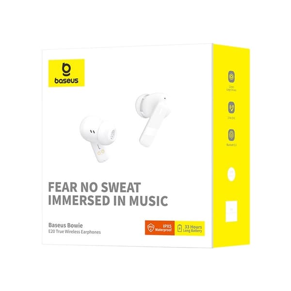 Baseus Bowie E20 Langattomat Kuulokkeet Nappikuulokkeet Puhelut/Musiikki Bluetooth Valkoinen