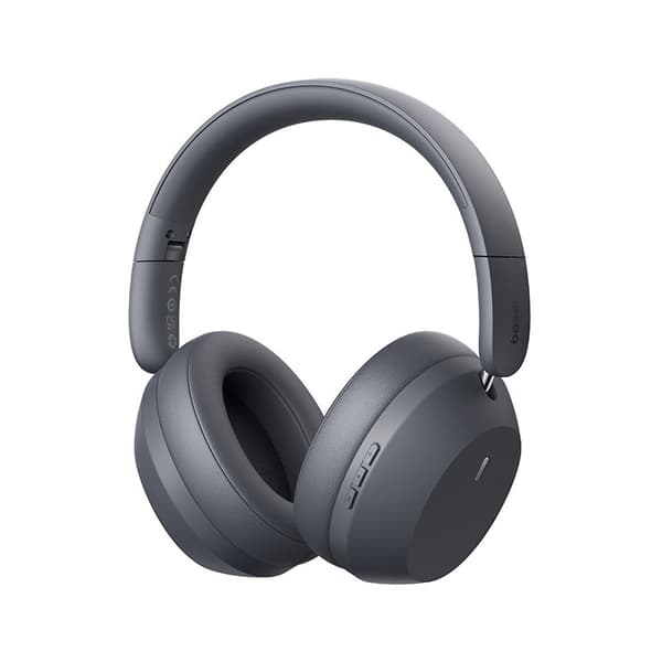 Baseus Bass 35 Max -kuulokkeet, langalliset ja langattomat, sankalla, musiikki, USB-C, Bluetooth, harmaa
