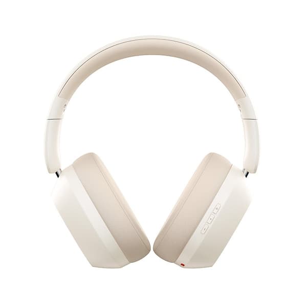 Baseus Bass 35 Max -kuulokkeet, langalliset ja langattomat, sankalla, musiikki, USB-C, Bluetooth, beige