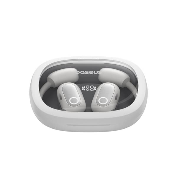 Baseus Eli Fit avoimet korvakuulokkeet langattomat yhteys-/musiikkikuulokkeet USB Type-C Bluetooth valkoinen