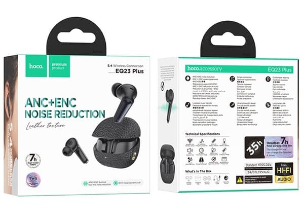 Hoco EQ23 PLUS II Langattomat Nappikuulokkeet Puhelut/Musiikki Bluetooth Musta