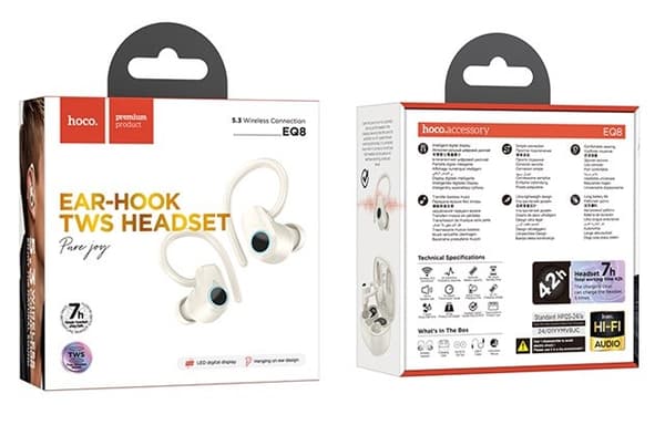 Hoco EQ8 Pure Joy Langattomat Nappikuulokkeet Puhelut/Musiikki Bluetooth Valkoinen