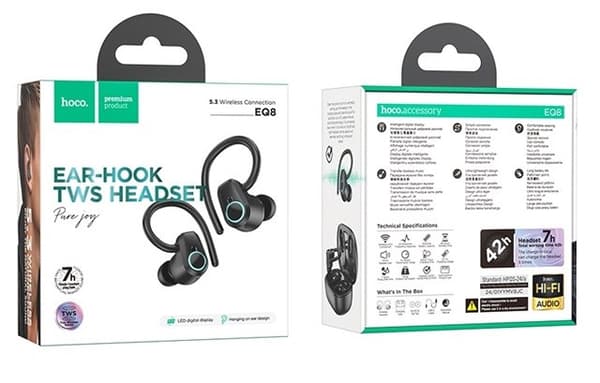 Hoco EQ8 Pure Joy Langattomat Nappikuulokkeet Puhelut/Musiikki Bluetooth Musta