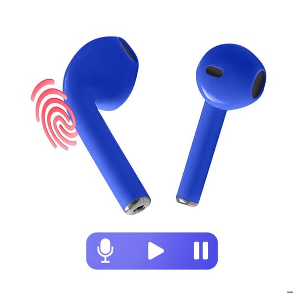Trådlösa Bluetooth-hörlurar för barn, säker volym, mikrofon, Akashi, blå
