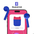Miniatyrbild 4 av 5: Trådlösa Bluetooth-hörlurar för barn, säker volym, mikrofon, Akashi, blå