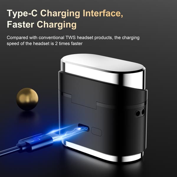 INF BD2 Svarte Bluetooth-øretelefoner: Smart Touch & Støyreduksjon