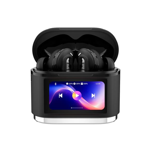 INF BD2 Svarte Bluetooth-øretelefoner: Smart Touch & Støyreduksjon