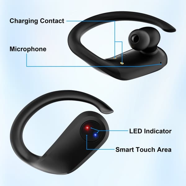 INF SP33 Mustat Bluetooth-kuulokkeet: Langattomat, melua vaimentavat