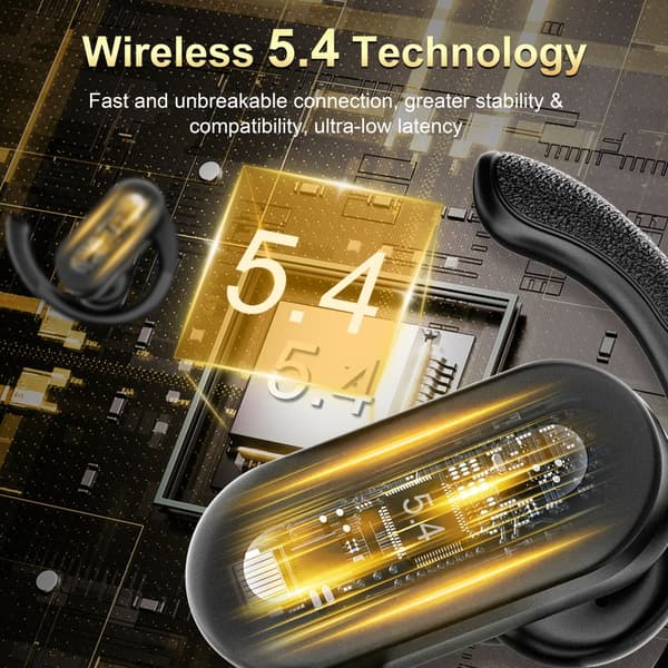 INF Bluetooth-øretelefoner SP36 - Trådløs sportsdesign Sort