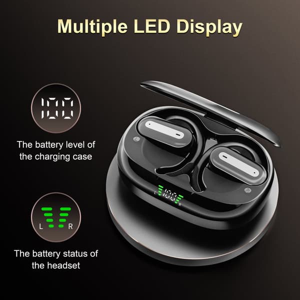 INF Bluetooth-øretelefoner SP36 - Trådløs sportsdesign Sort
