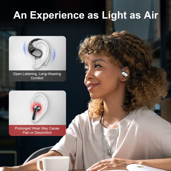 INF SP39 Sähköpinnoitetut Bluetooth-kuulokkeet - Avokorvamalli Musta