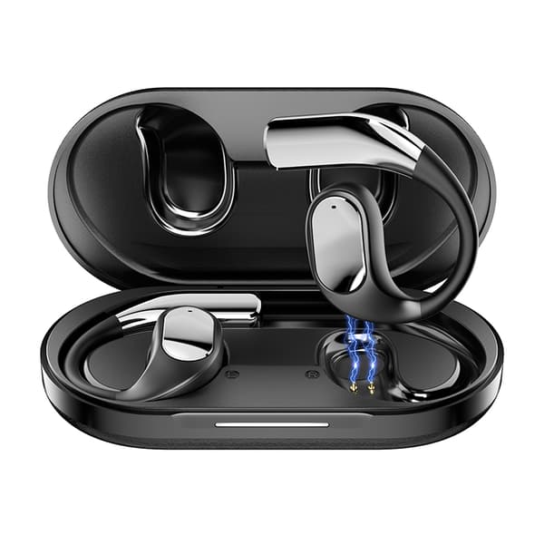 INF SP39 Sähköpinnoitetut Bluetooth-kuulokkeet - Avokorvamalli Musta