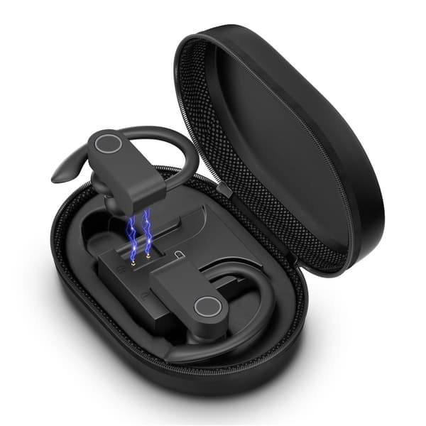 INF SP97 Vita Bluetooth-hörlurar med brusreducerande mikrofon Svart