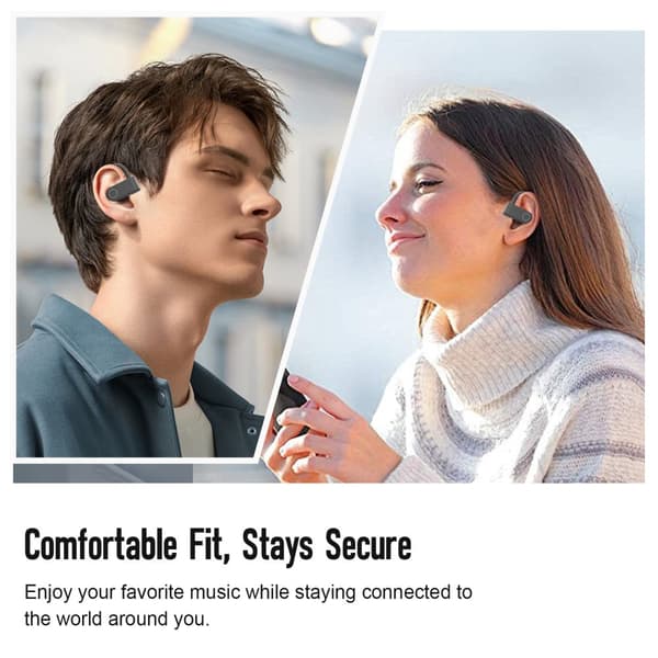 INF SP97 Vita Bluetooth-hörlurar med brusreducerande mikrofon Svart