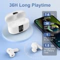 Miniatyrbillede 2 af 8: INF SP99 Hvide Bluetooth-øretelefoner: Støjreduktion & Lang levetid Hvid