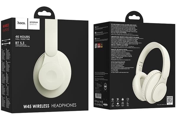 Hoco W45 Enjoy Langattomat Bluetooth-nappikuulokkeet Valkoinen