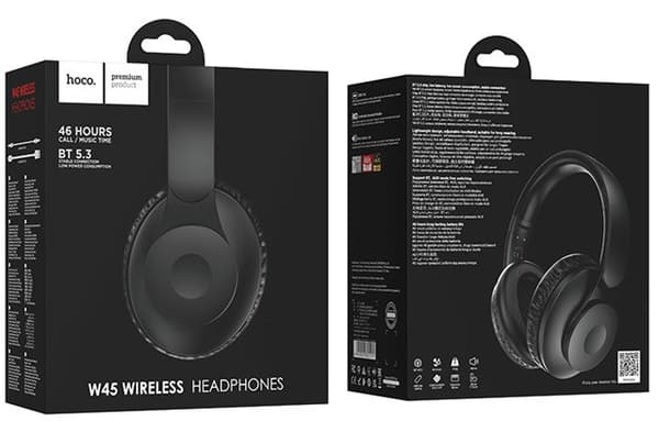 Hoco W45 Enjoy Langattomat Bluetooth-nappikuulokkeet Musta