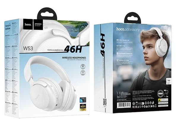 Hoco W53 Tone Langattomat Bluetooth-Kuulokkeet, Valkoinen
