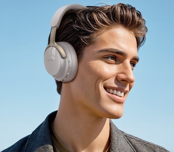 Hoco W53 Plus Tone -kuulokkeet ANC:llä, langattomat Bluetooth-kuulokkeet, harmaa