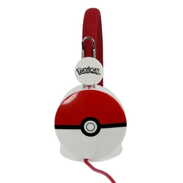Kidsafe barnljudhörlurar - POKEMON - Pokéball - Begränsat i decibel (85) - Stereo - Justerbart pannband