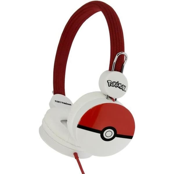 Kidsafe barnljudhörlurar - POKEMON - Pokéball - Begränsat i decibel (85) - Stereo - Justerbart pannband
