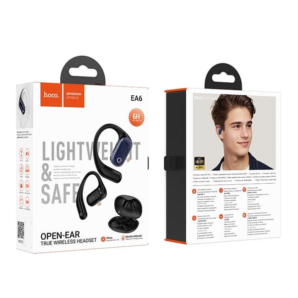 Hoco EA6 Langattomat Kuulokkeet Avoimet Korvatulpat/Musiikki Bluetooth Musta