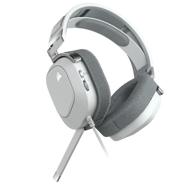 CORSAIR HS80 RGB USB Wired Gaming Headset 7.1 Surround Sound Rundstrålande mikrofon Vit