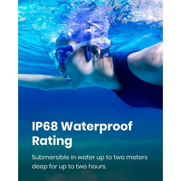 MP3 simhörlurar - Shokz - OpenSwim - Vattentät IP68 - 8h batteritid - Trådlös