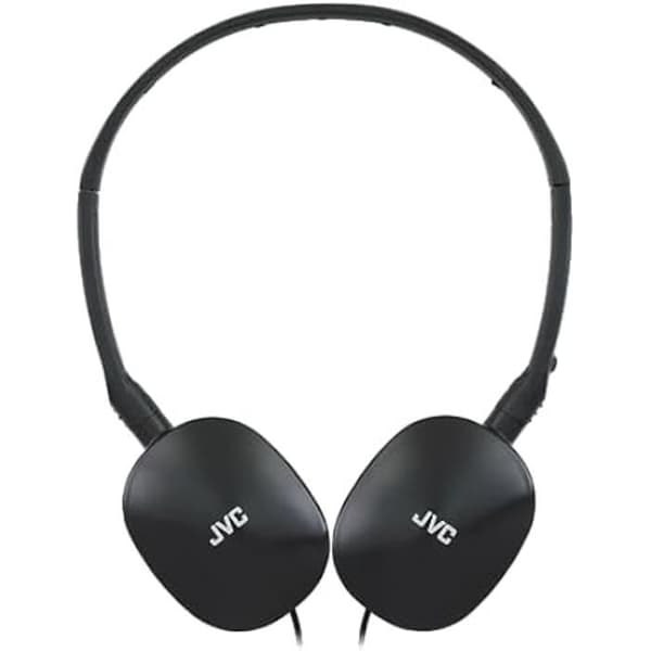 JVC HA-S160M-B-U Fällbar och Kompakt Platt Hörlurar - Blank Färg - Mikrofon och Fjärrkontroll