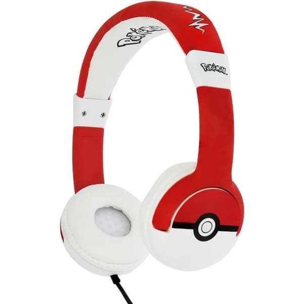 Hörlurar - POKÉMON - Poké Ball Junior - Kabelansluten - Röd - Begränsad till 85 dB