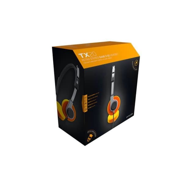 Gaming headset - Gioteck - TX20 - Trådad - Orange - Kompatibel med PS4, Xbox One, Switch, PC