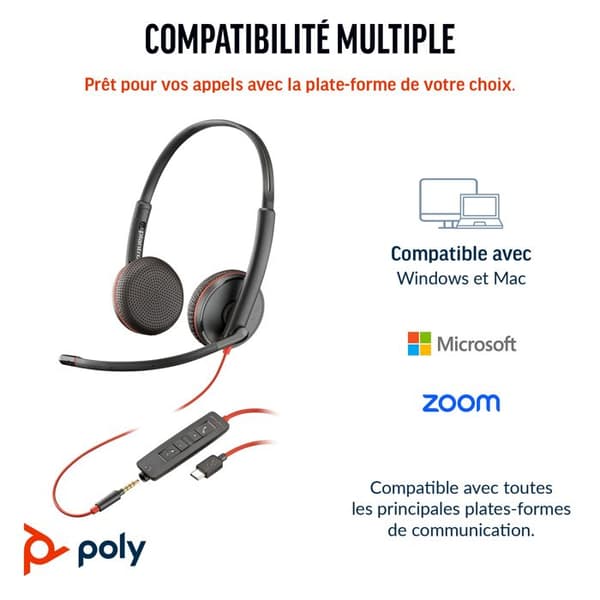 HP Poly Blackwire C3225 USB-A
