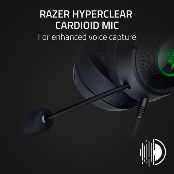 Spelheadset - Razer - Kraken Kitty V2 - Svart - USB-A - Över örat