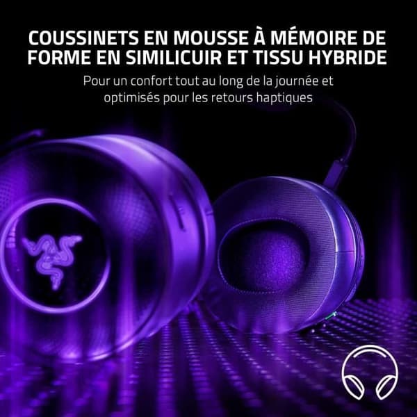RAZER KRAKEN V3 PRO Gaming Headset - Over-ear, Stereo, RGB-belysning