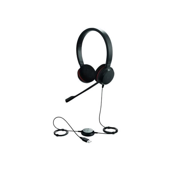 Jabra Evolve 20SE UC Stereo Headset - Professionellt headset med förenklad samtalshantering och imponerande ljud
