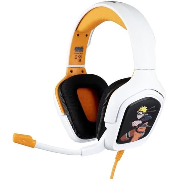 Naruto Shippuden trådbundna spelheadset - KONIX - PS4, PS5, Switch och Xbox - Mikrofon - 1,5 m kabel - 3,5 mm jack - Naruto