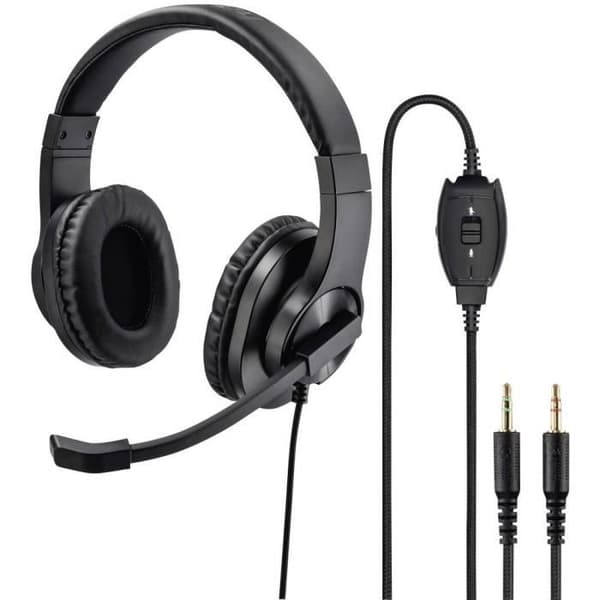 Mikroheadset - HAMA - HS-P300 - Trådad - Stereo - Över-örat - Jack 3,5 mm