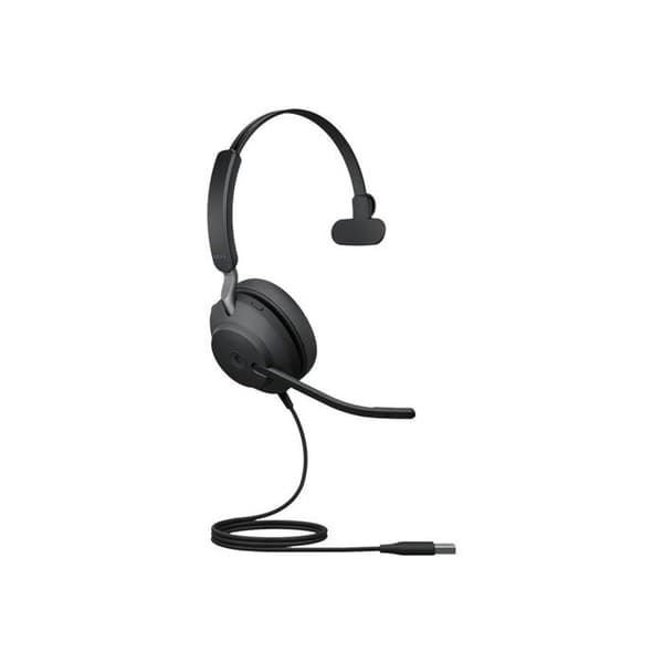 Headset - trådbundet - USB-A - Jabra - Jabra Evolve2 40 SE MS Mono - Headset - on-ear - trådbundet - USB-A - aco-isolering