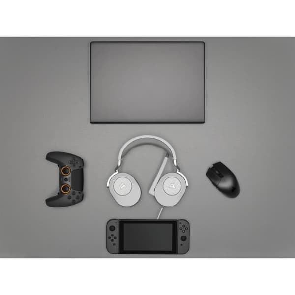 CORSAIR HS65 SURROUND Gaming Headset - Vit, Dolby Audio 7.1 surroundljud på PC och Mac