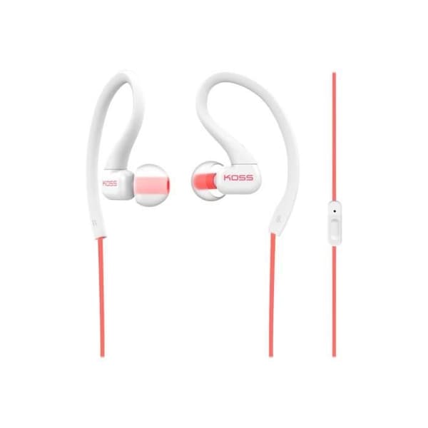 Koss FitClips KSC32i hörlurar med in-ear mikrofon öronfäste 3,5 mm jack Coral