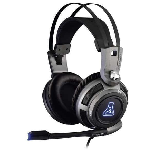 THE G-LAB KORP200-G Bakgrundsbelyst Gaming Headset - PC, PS4, XBox One - Grå