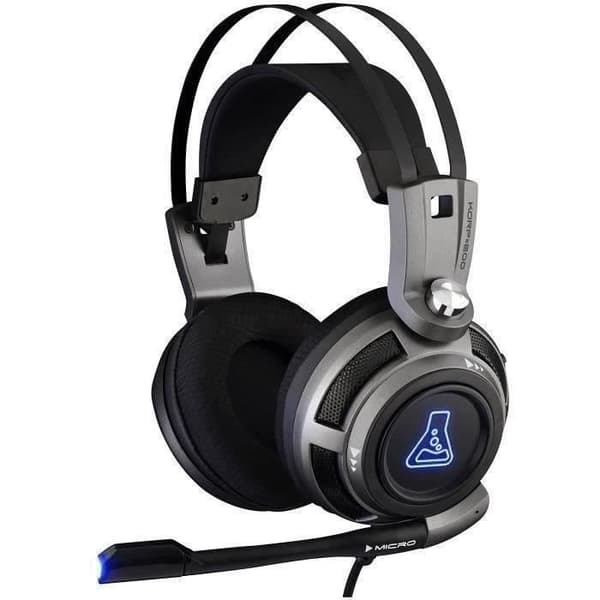 THE G-LAB KORP200-G Bakgrundsbelyst Gaming Headset - PC, PS4, XBox One - Grå