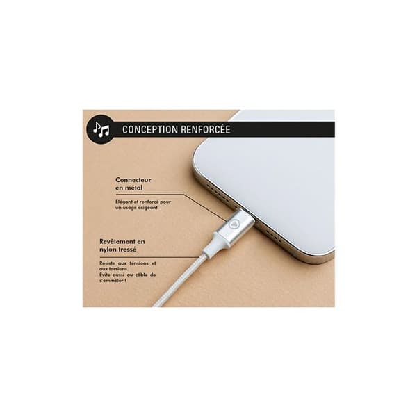 Force Play White USB C Trådbundna hörlurar LIVSTIDSGARANTI